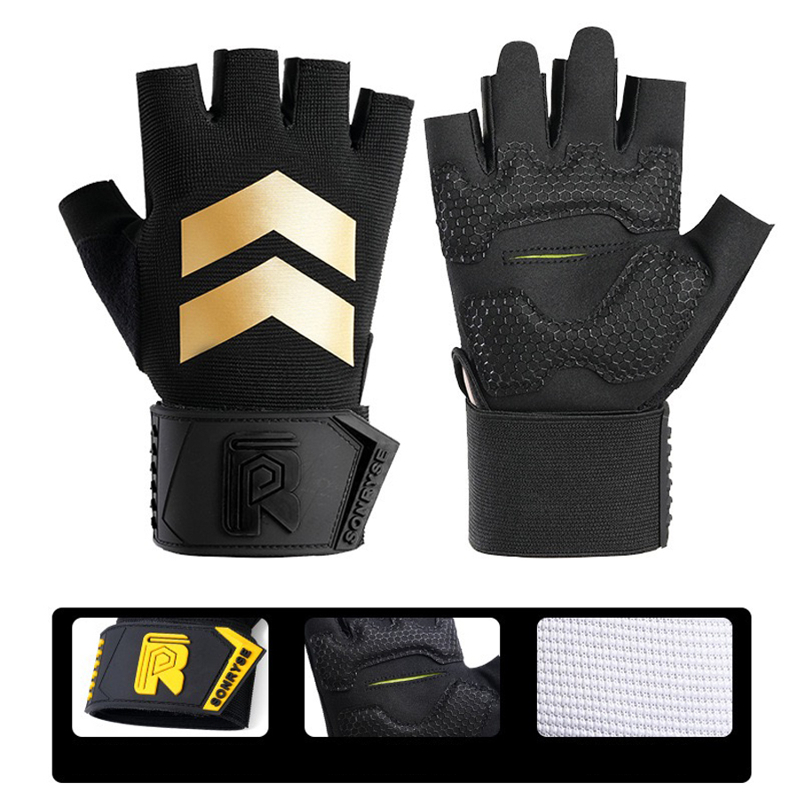 Weightlifting Gloves - 남녀공용 손목 보호 기능이 있는 하프