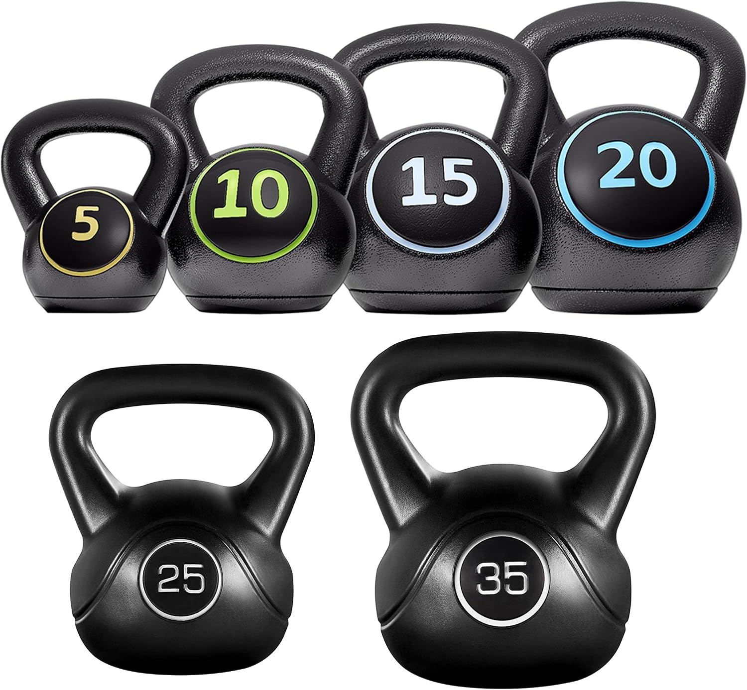 Kettlebell - 홈 트레이닝용 케틀벨 세트, 6개의 HDPE